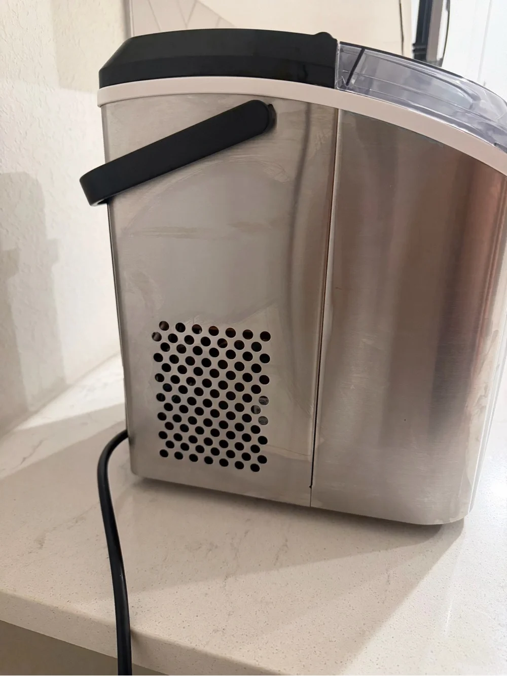 Ecozy Nugget Ice Maker Countertop Pebble Ice Machine Stainless Steel IM-NS280C